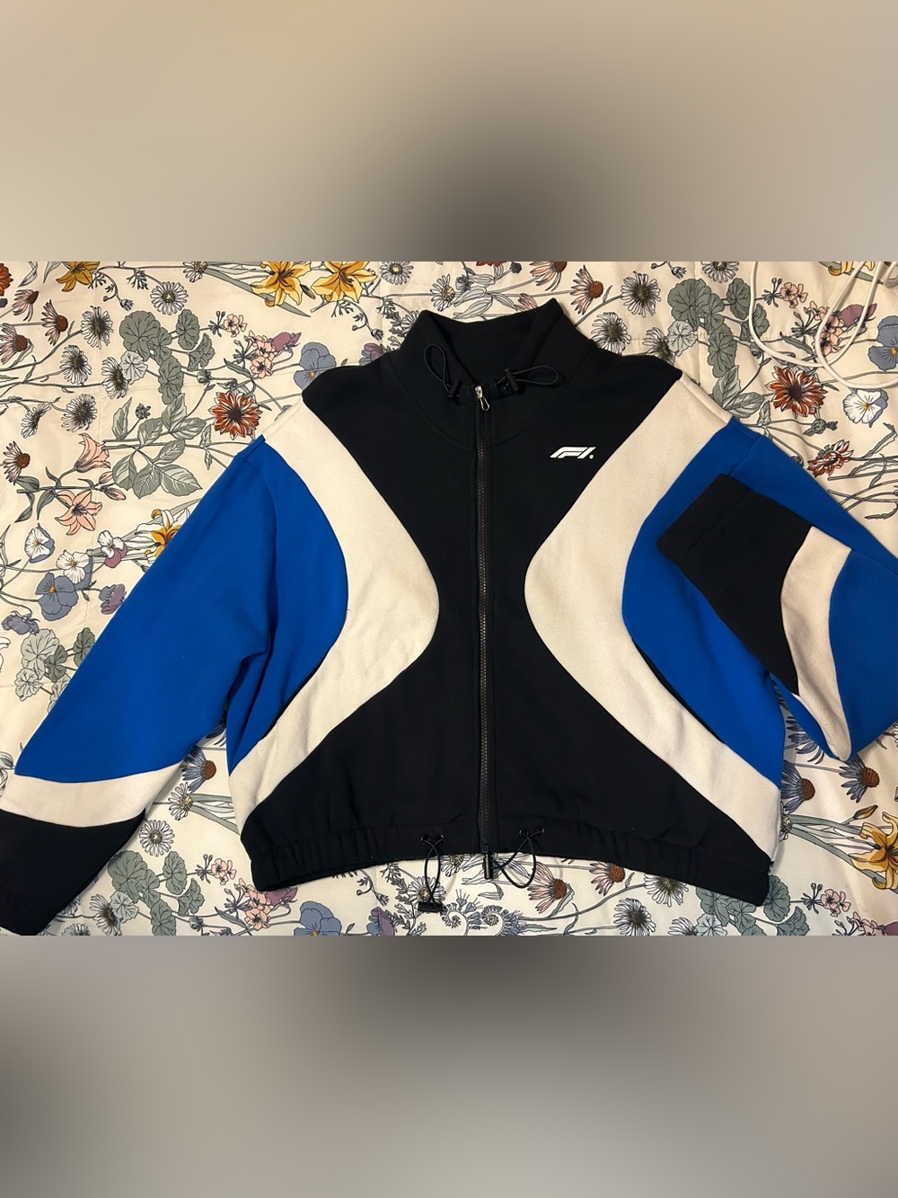 PacSun Black, Blue & White Varsity Zip Jacket